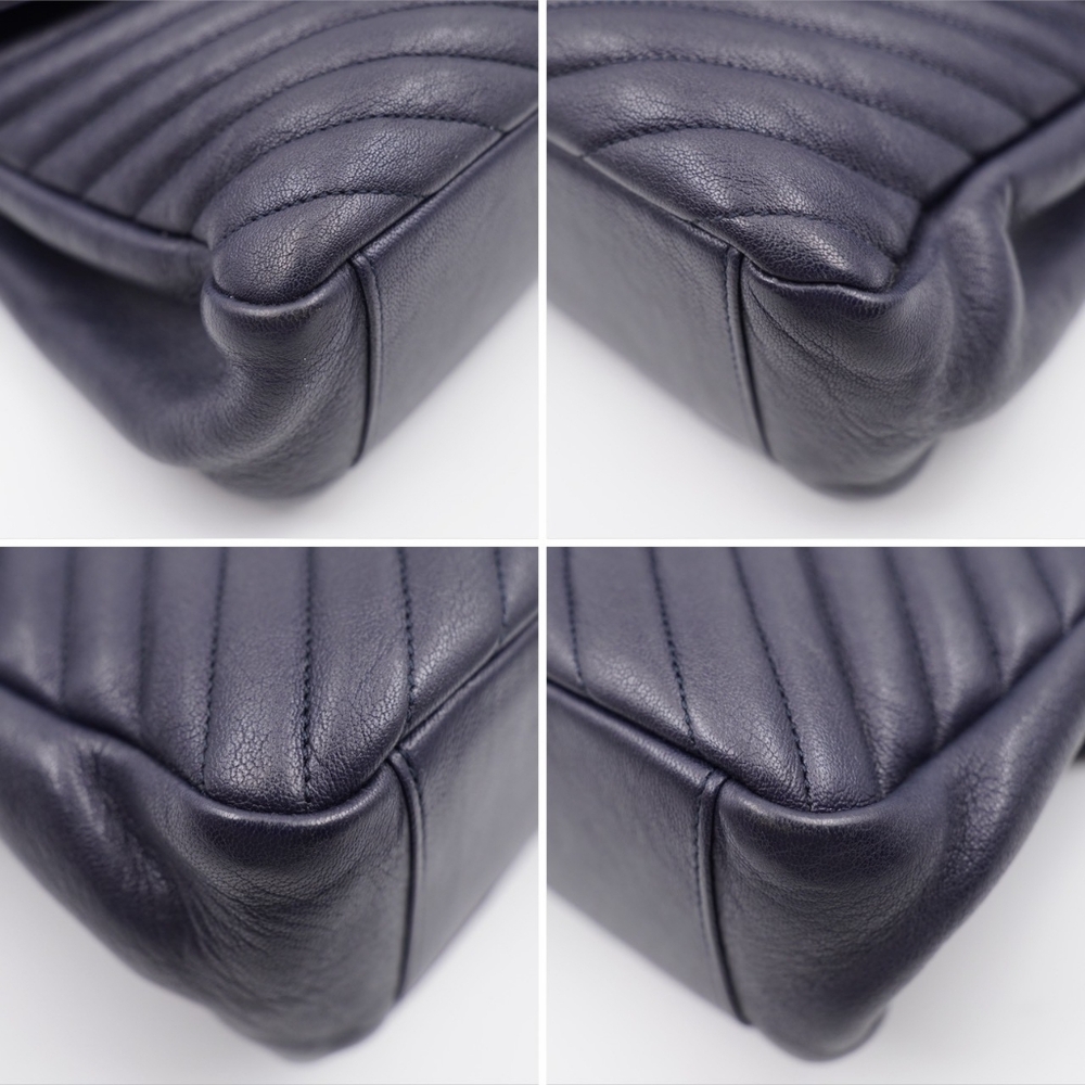 CE28 💟 Saint Laurent Leather College Large - Picture 8 of 16